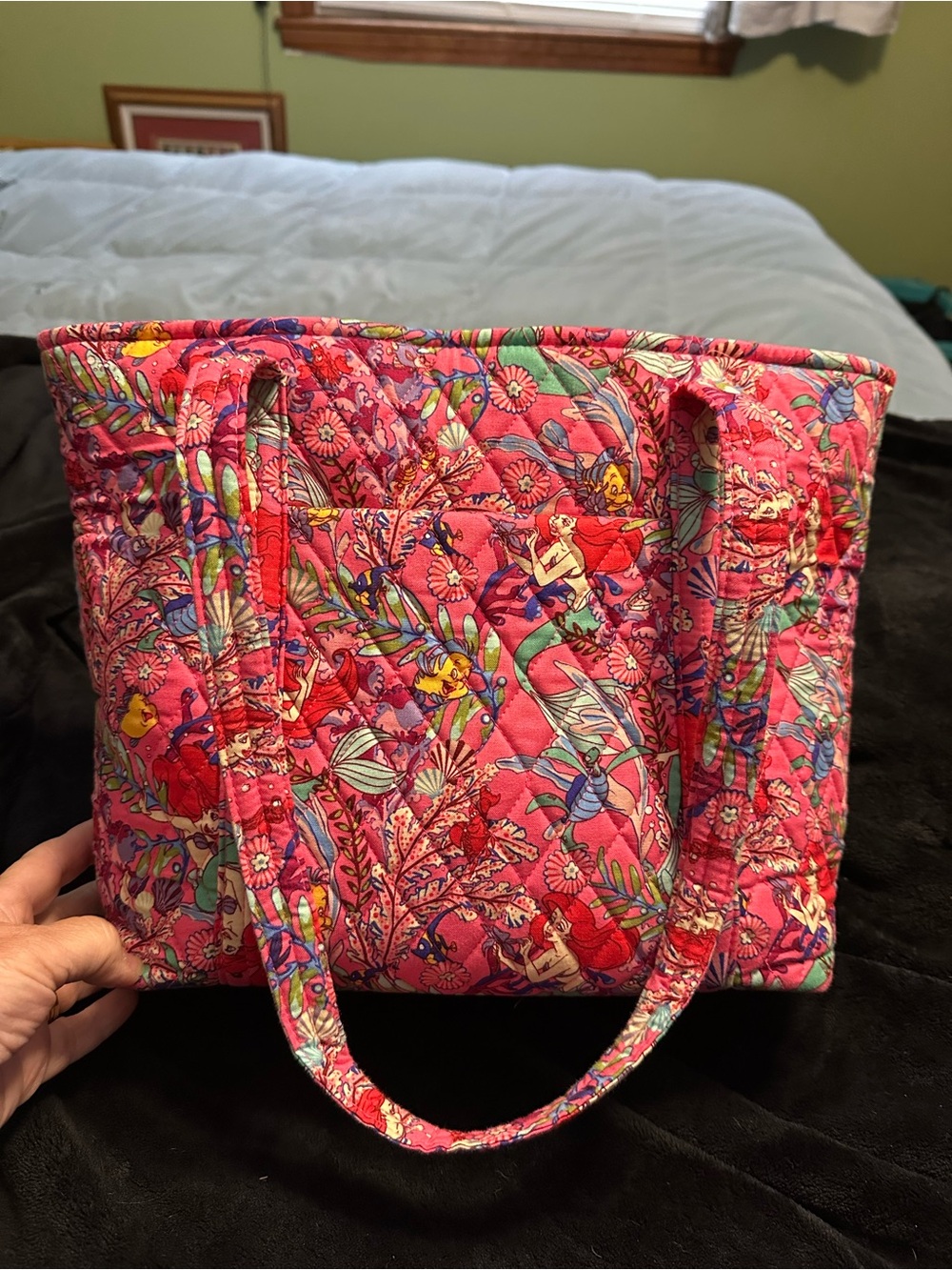 Vera Bradley Disney’s The little mermaid. Pink Quilted Tote Bag